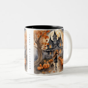 Leading The Way Witch AI Generated  Two-Tone Coffee Mug