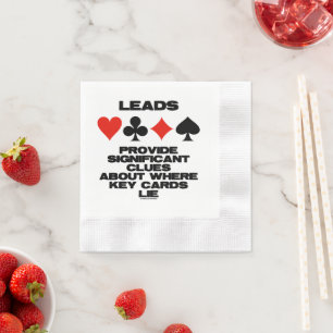 Leads Provide Significant Clues About Key Cards Napkin