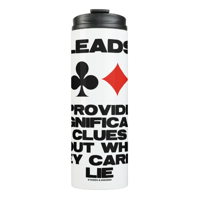 Leads Provide Significant Clues About Key Cards Thermal Tumbler (Front)
