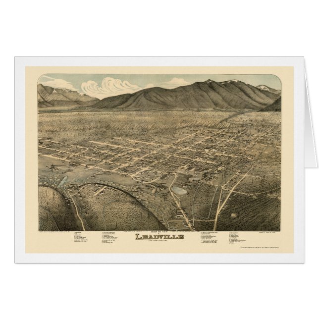Leadville, CO Panoramic Map - 1879 (Front Horizontal)
