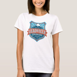 Leadville Colorado teal shield womens shirt