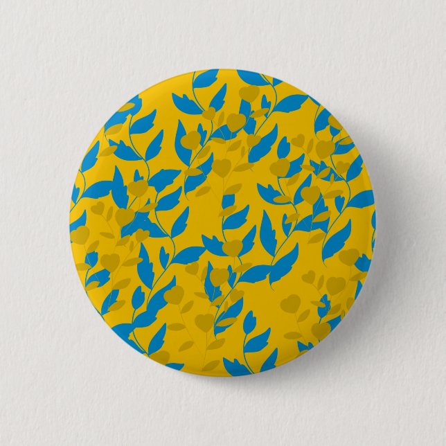leaf 6 cm round badge (Front)