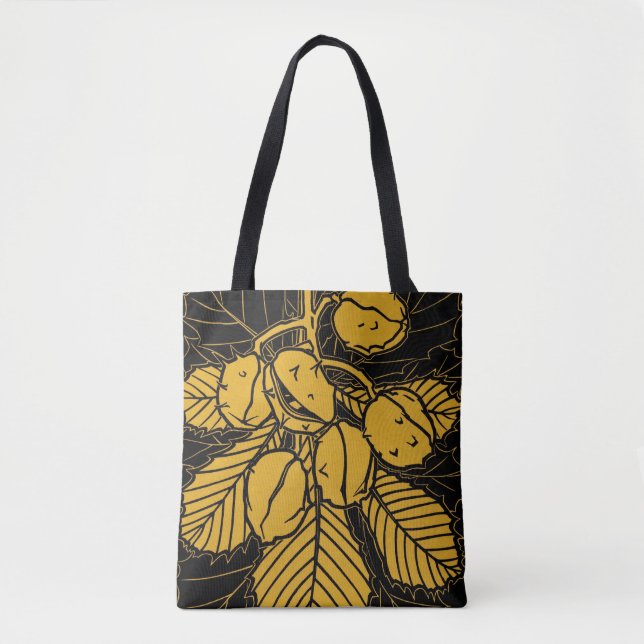 Leaf Aesthetic Flower Pattern Transparent Flower T Tote Bag (Front)