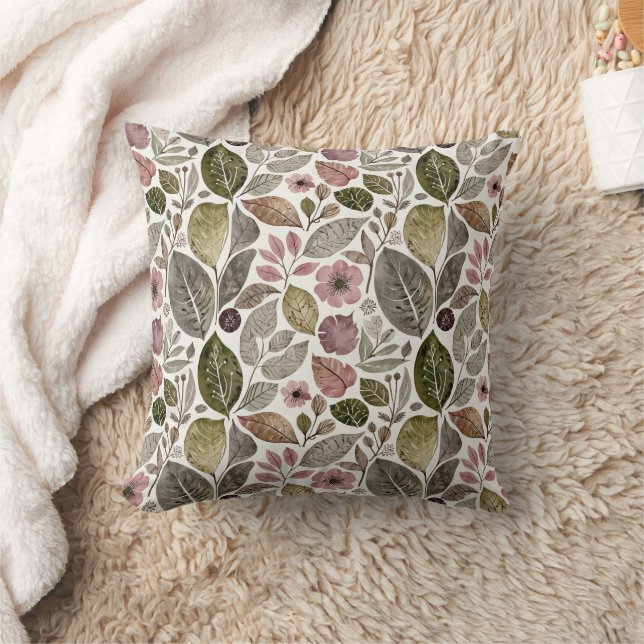 Leaf and Flower Modernism Cushion (Blanket)