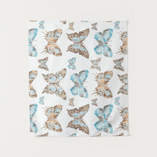 Leaf Art Butterfly Tapestry