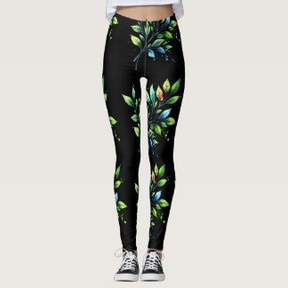 Leaf art leggings