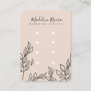 Leaf  Artisan Earring Studs Display Cards