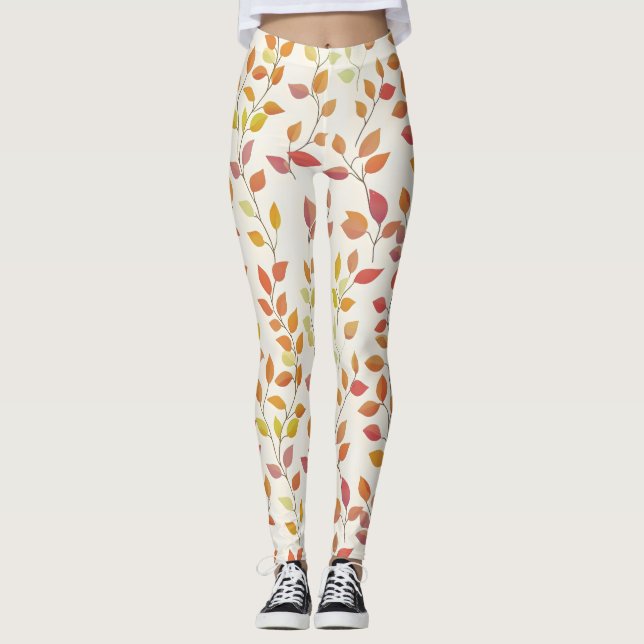 Leaf Autumn Colours Leggings (Front)