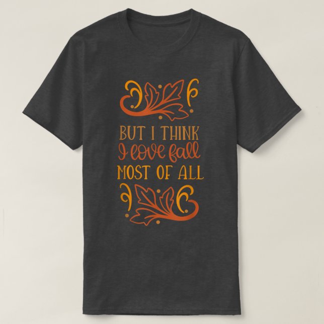 Leaf Autumn Tree Orange Fall Leaves Season  T-Shirt (Design Front)