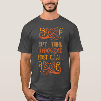 Leaf Autumn Tree Orange Fall Leaves Season  T-Shirt