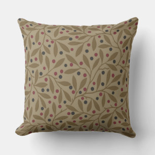 Leaf Berry Classic Colourful Pretty Pattern Art Cushion