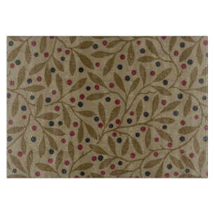 Leaf Berry Classic Colourful Pretty Pattern Art Cutting Board