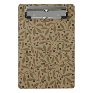 Leaf Berry Classic Colourful Pretty Pattern Art Mini Clipboard