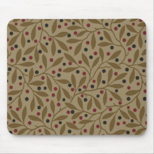 Leaf Berry Classic Colourful Pretty Pattern Art Mouse Pad