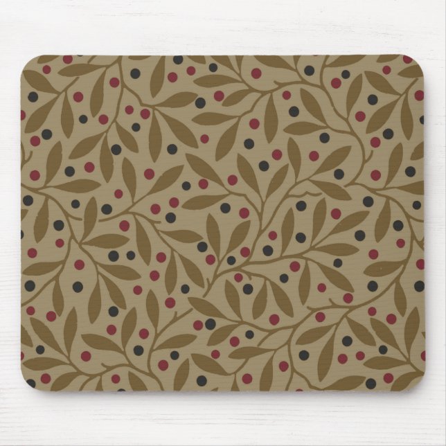 Leaf Berry Classic Colourful Pretty Pattern Art Mouse Pad (Front)