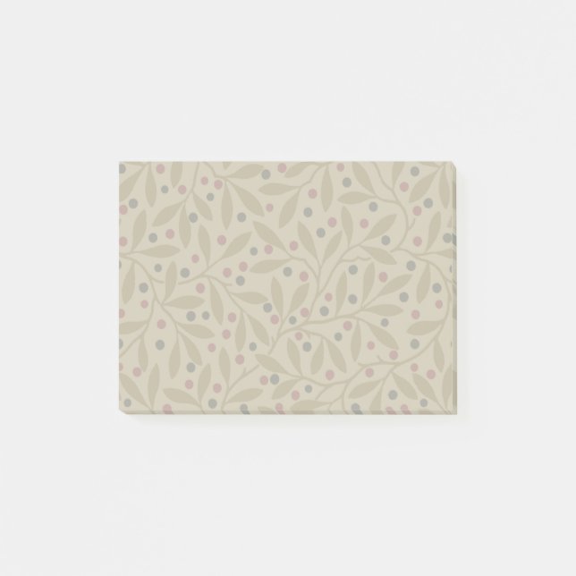 Leaf Berry Classic Colourful Pretty Pattern Art Post-it Notes (Front)