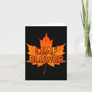 Leaf Blower Autumn Funny Halloween Matching Couple Card
