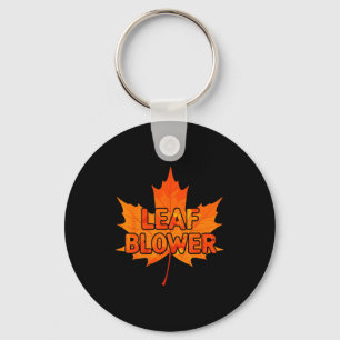 Leaf Blower Autumn Funny Halloween Matching Couple Key Ring