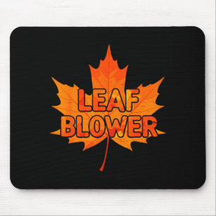 Leaf Blower Autumn Funny Halloween Matching Couple Mouse Pad