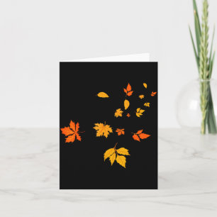 Leaf Blower Fall Leaves Funny Halloween Couple Mat Card