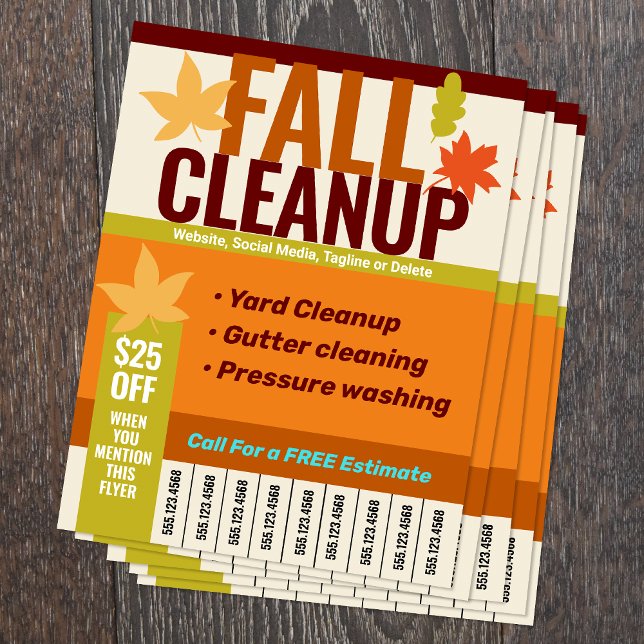 Leaf Blowing, Gutter Cleaning, Pressure Washing Flyer (Creator Uploaded)