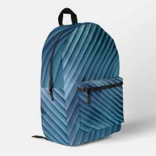 Leaf Blue Diagonal Print Cut Sew Bag