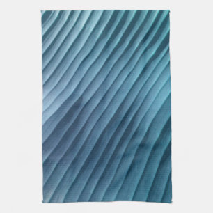 Leaf Blue Diagonal Tea Towel