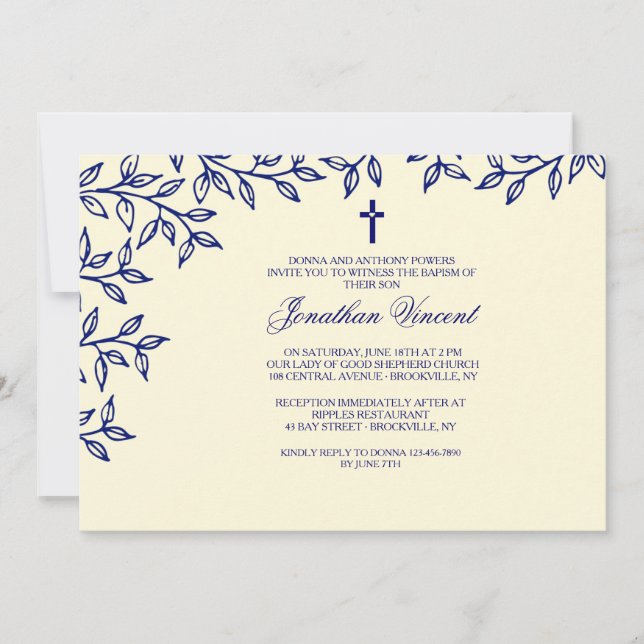Leaf Border Invitation (Front)