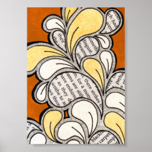 Leaf Burst Mixed Media Print