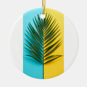 leaf ceramic ornament