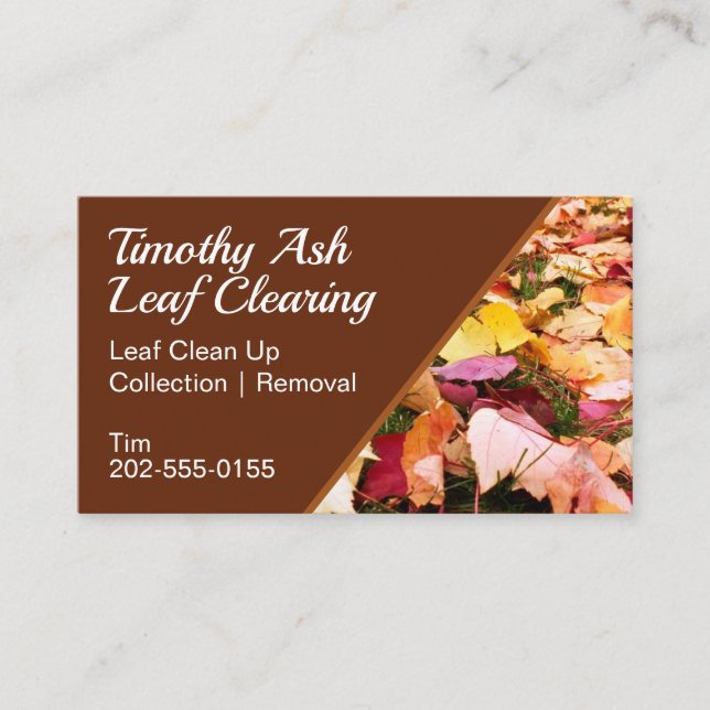 Leaf Clearing Removal Business Card (Front)