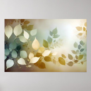 Leaf Close-up Calm Tranquil Nature Season Poster