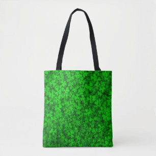 Leaf clover green shamrock spring tote bag