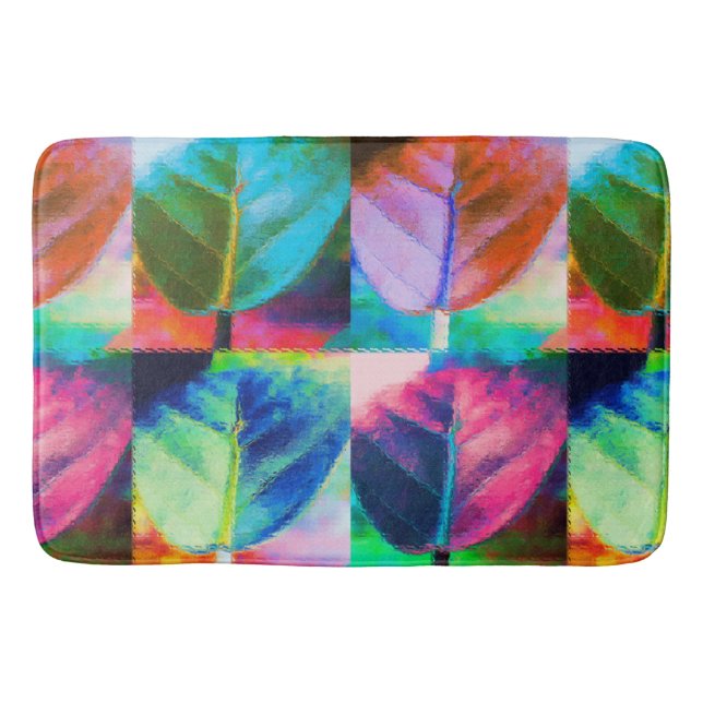 Leaf Colours Bath Mat (Front)