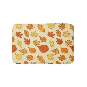 Leaf Concept: Autumn Symbol Pattern Bath Mat