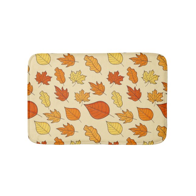 Leaf Concept: Autumn Symbol Pattern Bath Mat (Front)
