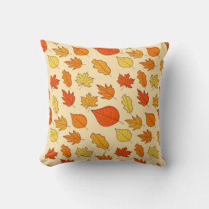 Leaf Concept Pattern. Leaf Fall and Autumn Symbol, Cushion