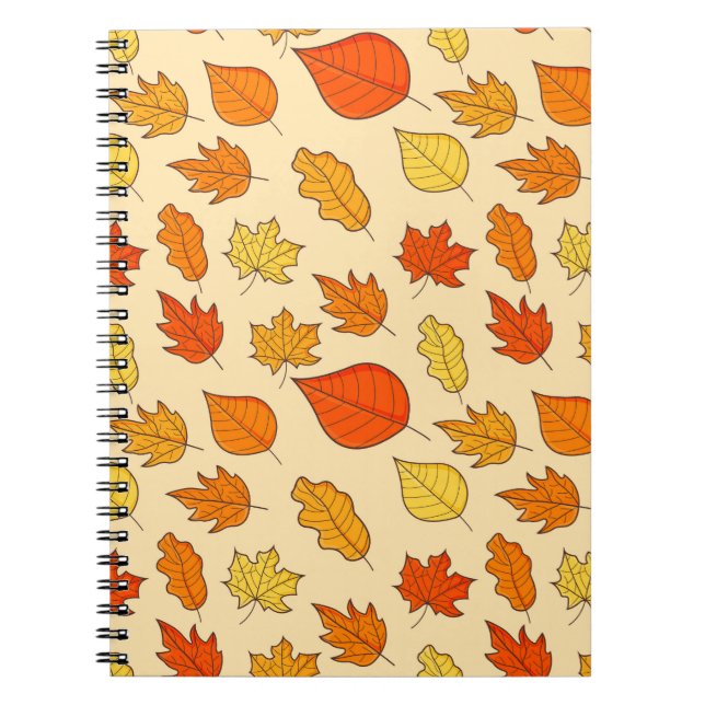 Leaf Concept Pattern. Leaf Fall and Autumn Symbol, Notebook (Front)