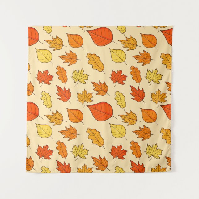 Leaf Concept Pattern. Leaf Fall and Autumn Symbol, Tapestry (Front)