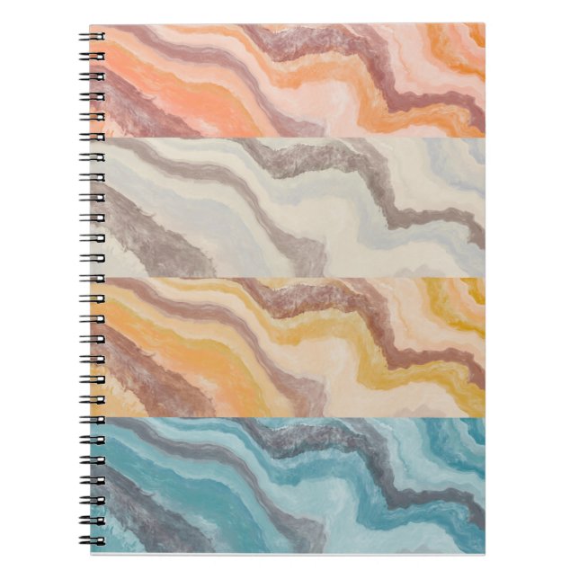 Leaf & Curved abstract Notebook (Front)