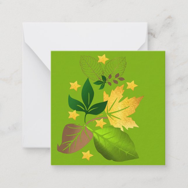Leaf Design Note card  (Front)