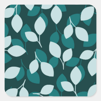 Leaf design print sticker