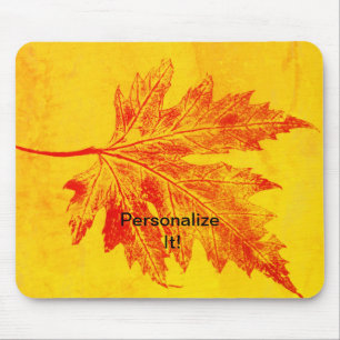 Leaf direct relief Nature Prints Mousepad