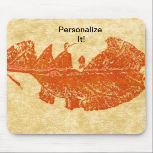 Leaf direct relief Nature Prints Mousepad