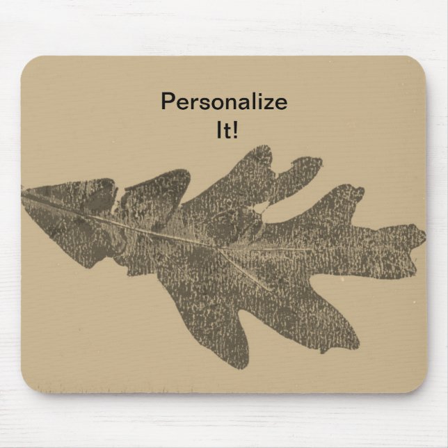 Leaf direct relief Nature Prints Mousepad (Front)