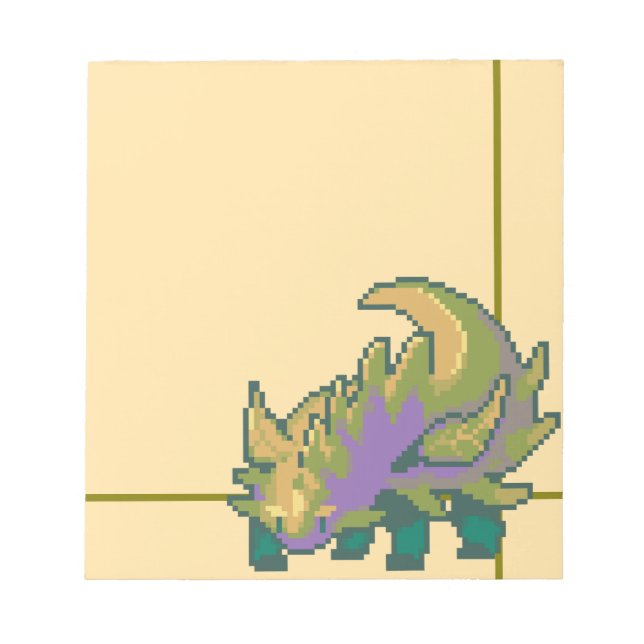 Leaf Dragon Pixel art Notepad (Front)