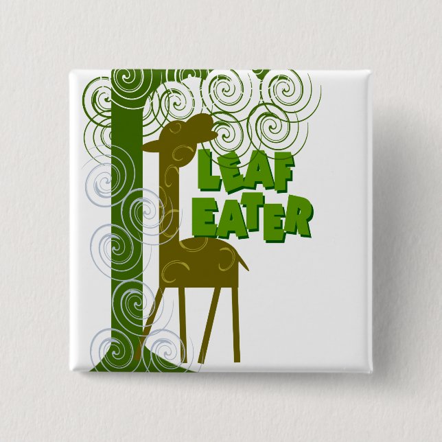 Leaf Eater 15 Cm Square Badge (Front)