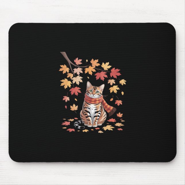 Leaf Fall Tree Hello Autumn Thanksgiving It’s Fall Mouse Pad (Front)