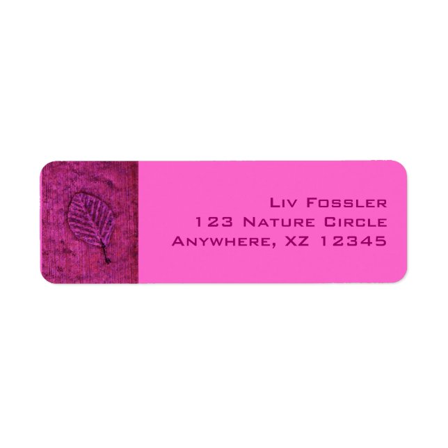 Leaf Fossils Return Address Label (Front)