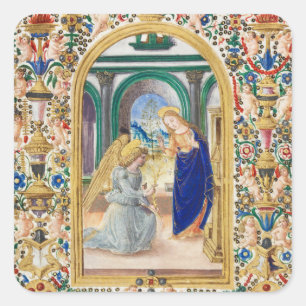 Leaf from a Book of Hours   Square Sticker